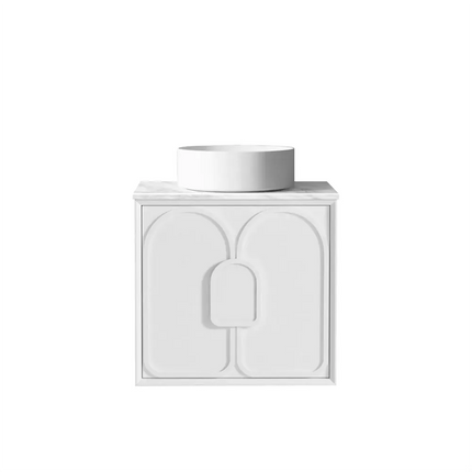 Otti Laguna Mark II Wall Hung Vanity Matte White 590X460X550