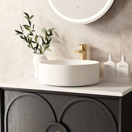 Otti Laguna Mark II Wall Hung Vanity Black Oak 740X460X550