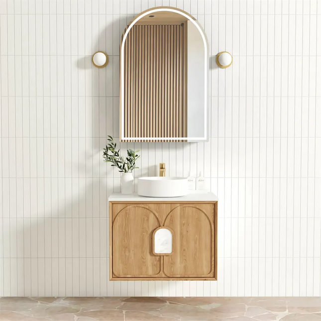 Otti Laguna Wall Hung Vanity American Natural Oak 740X460X550