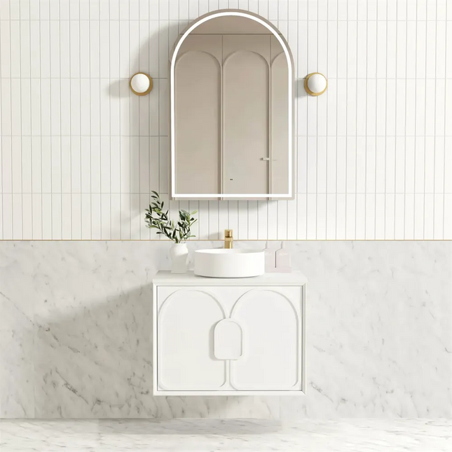 Otti Laguna Wall Hung Vanity Matte White 740X460X550