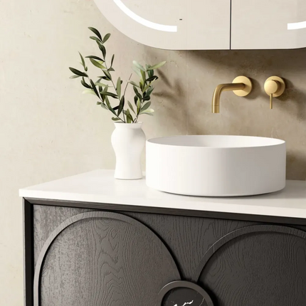 Otti Laguna Mark II Wall Hung Vanity Black Oak 890X460X550