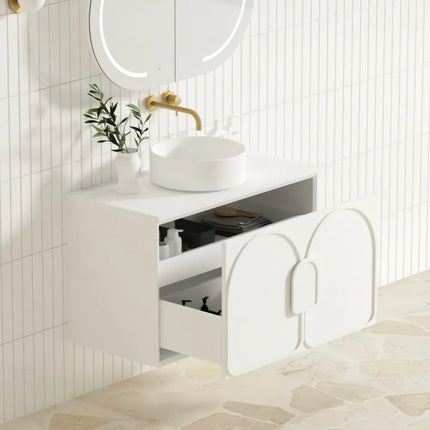 Otti Laguna Wall Hung Vanity Matte White 890X460X550