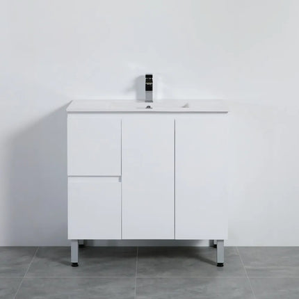 Alpha Gloss White Ensuite Free Standing Vanity on Legs