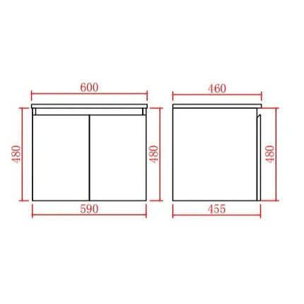 Alpha Gloss White Wall Hung Vanity