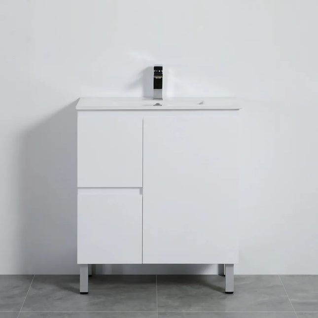 Alpha Gloss White Ensuite Free Standing Vanity on Legs