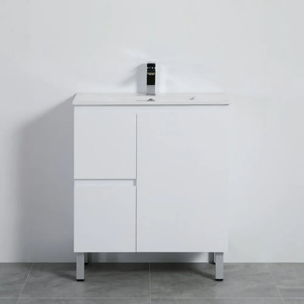 Alpha Gloss White Ensuite Free Standing Vanity on Legs