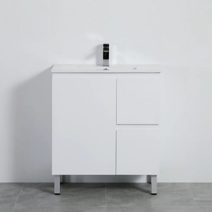 Alpha Gloss White Ensuite Free Standing Vanity on Legs