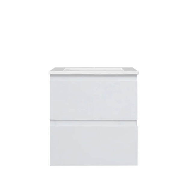 Alpha Gloss White Wall Hung Drawer Only Vanity