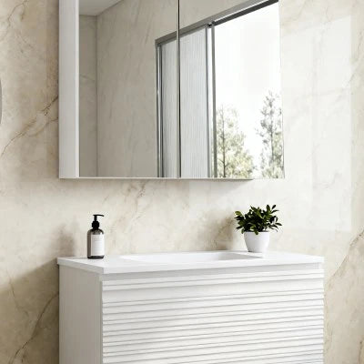 Alpha PVC Shaving Cabinets White 450-1500mm ,
