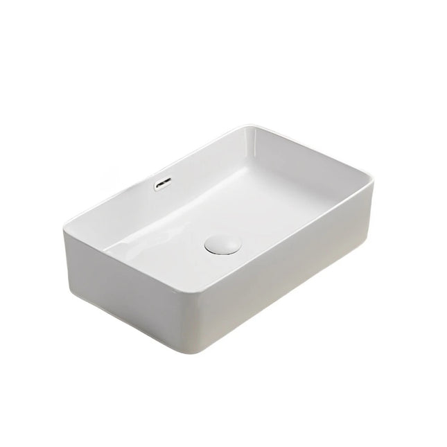 Crete Ceramic Above Counter Basin Gloss White 555X360X140mm ,