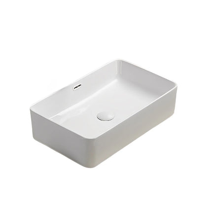 Crete Ceramic Above Counter Basin Gloss White 555X360X140mm ,