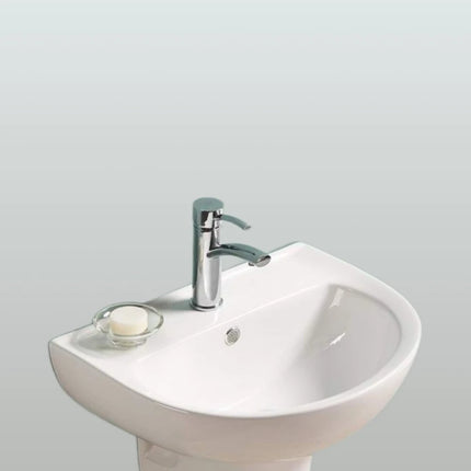 Carrida Fine Ceramic Wall Hung Care Basin Overflow Gloss White ,