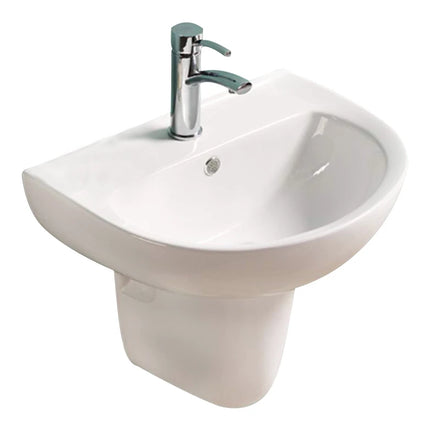Carrida Fine Ceramic Wall Hung Care Basin Overflow Gloss White ,