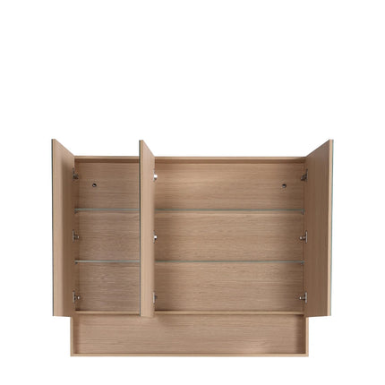 Clark Plywood Mirror Cabinet Sandy Oak 600-1500mm