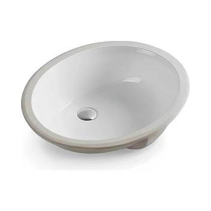 Elipps Fine Ceramic Under Counter Basin Gloss White with Overflow ,