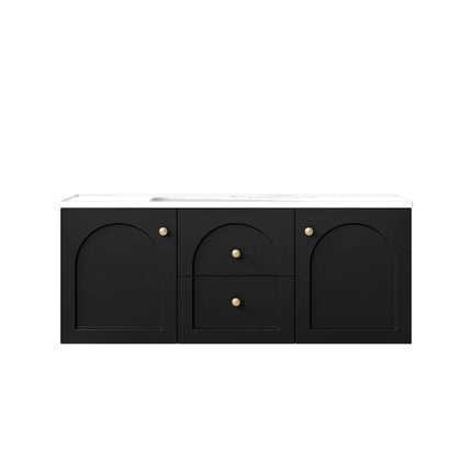 Chester Federation Wall Hung Vanity Matte Black , 1200mm