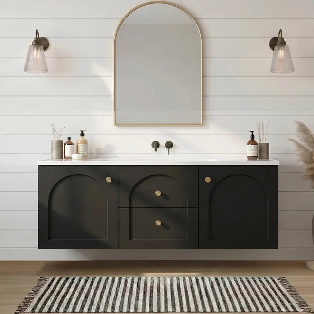 Chester Federation Wall Hung Vanity Matte Black ,