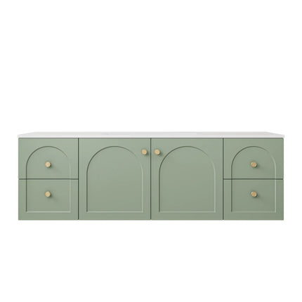 Chester Federation Wall Hung Vanity Olive Green , 1500mm