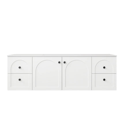 Chester Federation Wall Hung Vanity Matte White , 1500mm