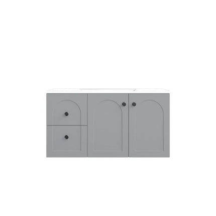 Chester Federation Wall Hung Vanity Matte Grey , 900mm - LHD