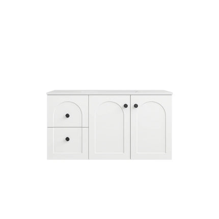 Chester Federation Wall Hung Vanity Matte White , 900mm - LHD