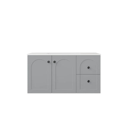 Chester Federation Wall Hung Vanity Matte Grey , 900mm - RHD