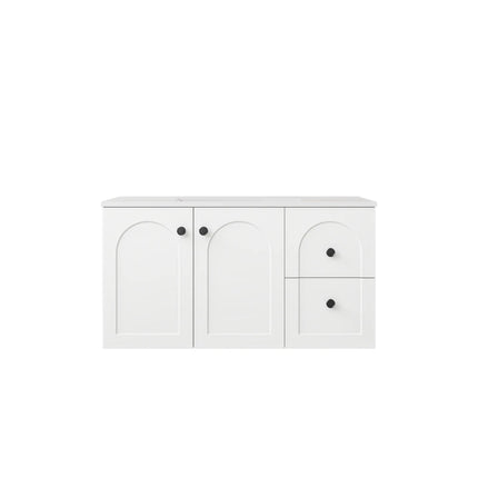 Chester Federation Wall Hung Vanity Matte White , 900mm - RHD