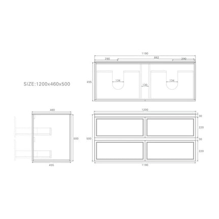 New Hamilton Federation Wall Hung Vanity Matte Black