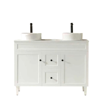 Harold Federation Free Standing Vanity on Legs Matte White