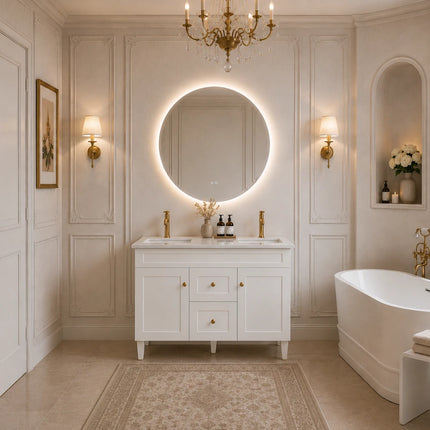Harold Federation Free Standing Vanity on Legs Matte White