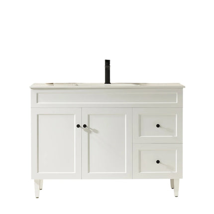Harold Federation Free Standing Vanity on Legs Matte White