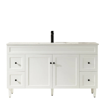 Harold Federation Free Standing Vanity on Legs Matte White