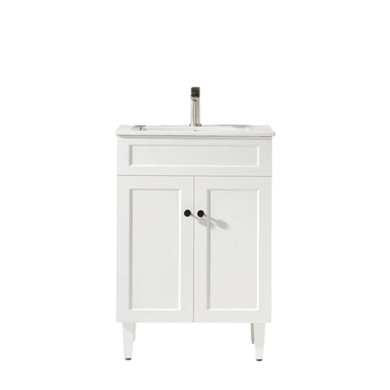 Harold Federation Free Standing Vanity on Legs Matte White