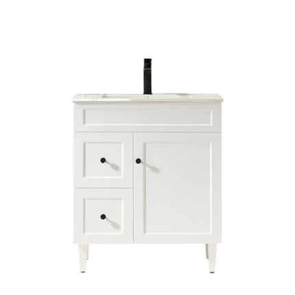 Harold Federation Free Standing Vanity on Legs Matte White