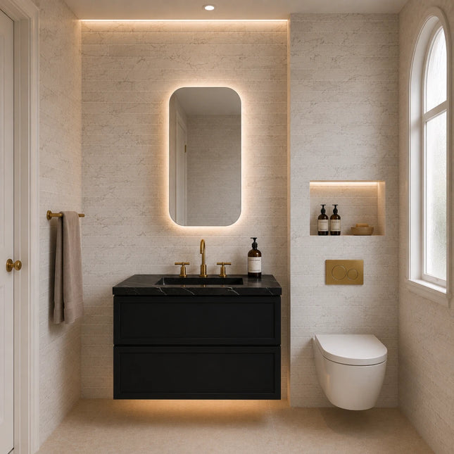 New Hamilton Federation Wall Hung Vanity Matte Black ,