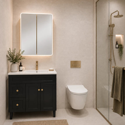 Harold Federation Free Standing Vanity on Legs Matte Black