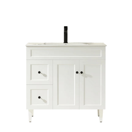 Harold Federation Free Standing Vanity on Legs Matte White