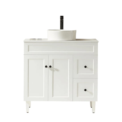 Harold Federation Free Standing Vanity on Legs Matte White