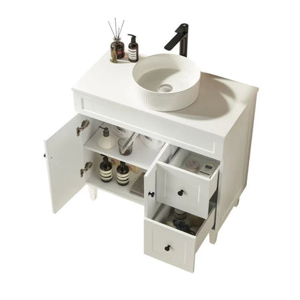 Harold Federation Free Standing Vanity on Legs Matte White