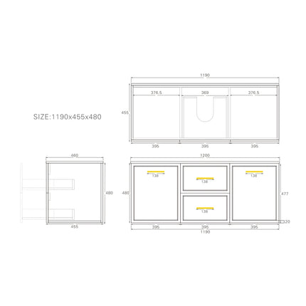 Kingsley Federation Wall Hung Vanity Matte White