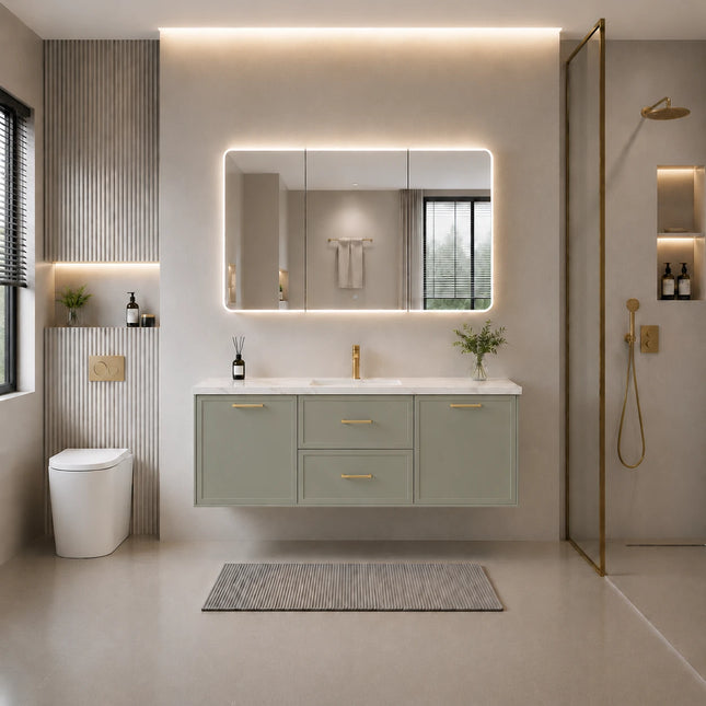 Kingsley Federation Wall Hung Vanity Olive Green ,