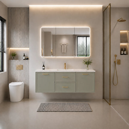 Kingsley Federation Wall Hung Vanity Olive Green