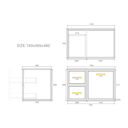 Kingsley Federation Wall Hung Vanity Matte White