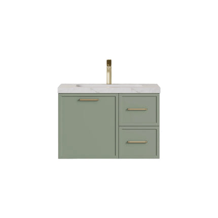 Kingsley Federation Wall Hung Vanity Olive Green