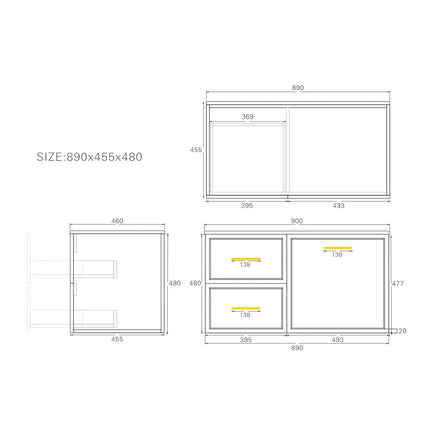 Kingsley Federation Wall Hung Vanity Matte White