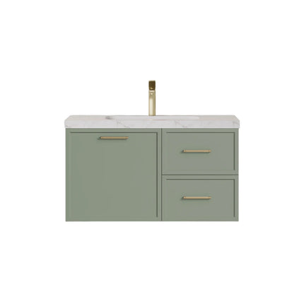 Kingsley Federation Wall Hung Vanity Olive Green