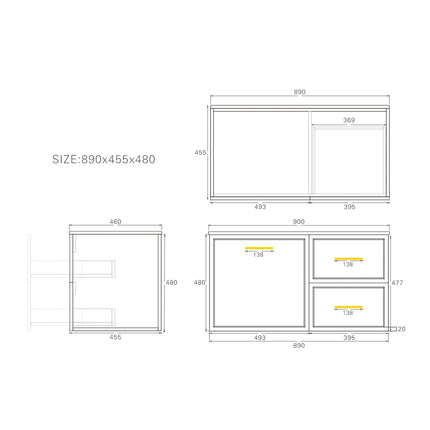 Kingsley Federation Wall Hung Vanity Matte White