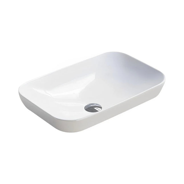 Kliff Fine Ceramic Insert Basin White No Overflow , 520 x 340 Gloss White