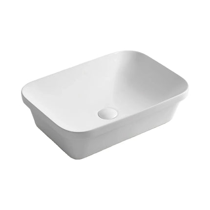 Kliff Fine Ceramic Insert Basin White No Overflow , 605 x 368 Gloss White