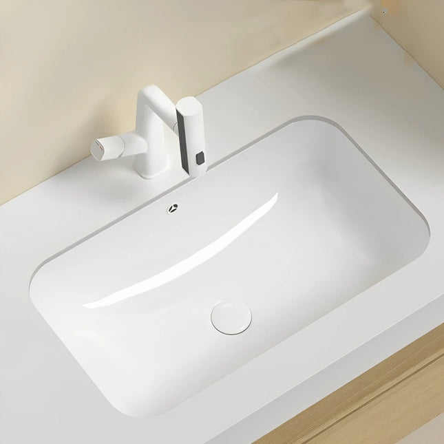 KLIFF Fine Ceramic Under Counter Basin White with Overflow ,